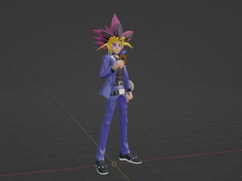 Yugi Muto - Monstros de duelo YuGiOh Modelo 3D