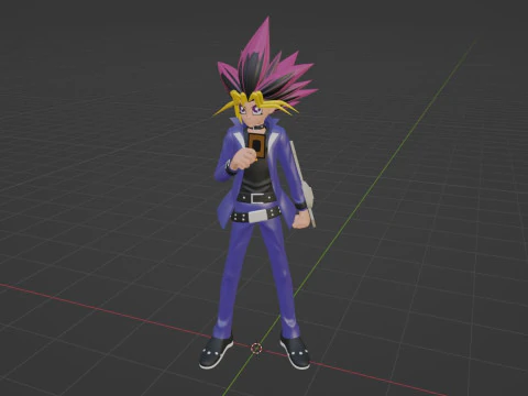 Yugi Muto - Monstros de duelo YuGiOh Modelo 3D