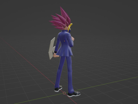 Yugi Muto - YuGiOh Duel Monsters 3Dモデル