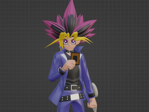 Yugi Muto - YuGiOh Duel Monsters 3Dモデル