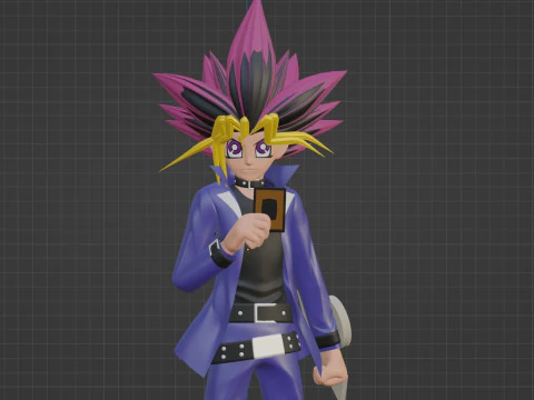 Yugi Muto - Monstros de duelo YuGiOh Modelo 3D
