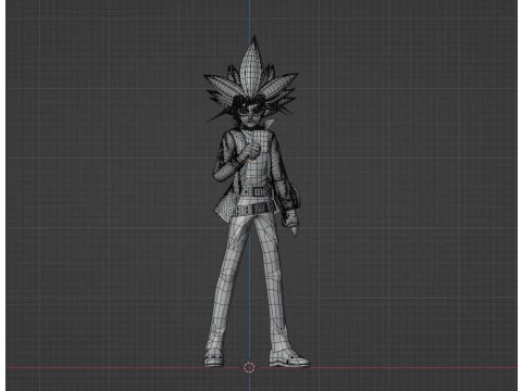 Yugi Muto - Monstros de duelo YuGiOh Modelo 3D