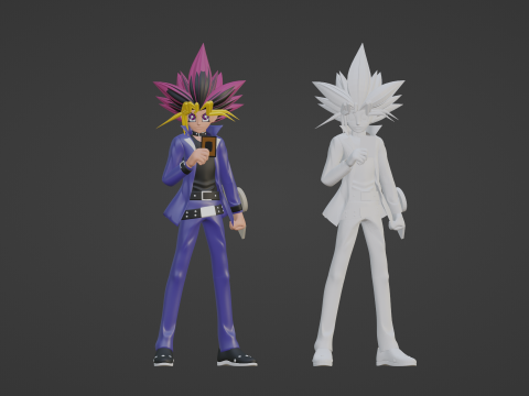 Yugi Muto - YuGiOh Duel Monsters 3Dモデル