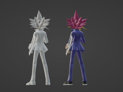 Yugi Muto - YuGiOh Duel Monsters 3Dモデル
