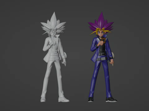 Yugi Muto - Monstros de duelo YuGiOh Modelo 3D