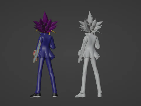 Yugi Muto - Monstros de duelo YuGiOh Modelo 3D
