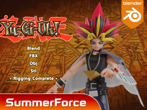 Yami Yugi - YuGiOh Duel Monsters 3D Model