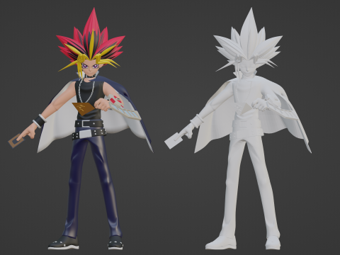 Yami Yugi - YuGiOh Duel Monsters Model 3D