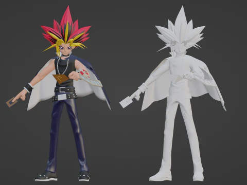 Yami Yugi - YuGiOh Duel Monsters 3D Model