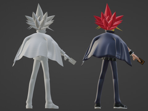 Yami Yugi - YuGiOh Duel Monsters Model 3D
