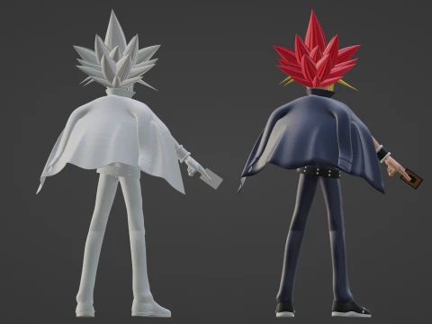 Yami Yugi - YuGiOh Duel Monsters 3D Model