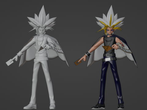 Yami Yugi - YuGiOh Duel Monsters Model 3D