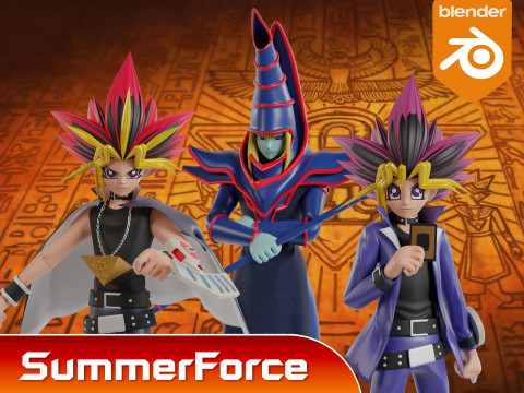 Dark Magician - YuGiOh Duel Monsters 3D Model