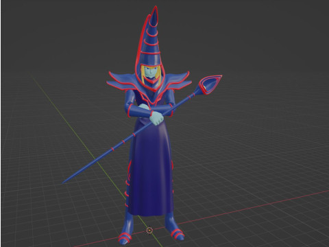 Dark Magician - YuGiOh Duel Monsters 3D Model