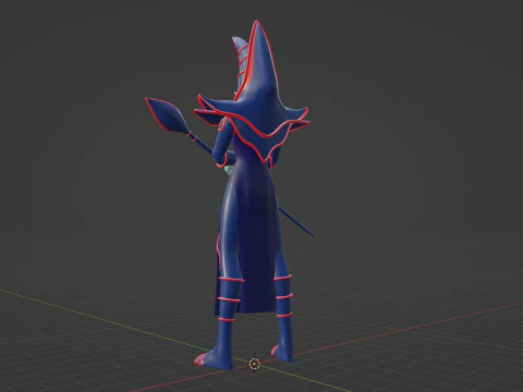Dark Magician - Monstros de duelo YuGiOh Modelo 3D