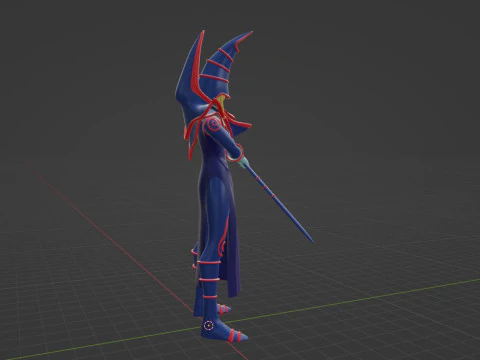 Dark Magician - Monstros de duelo YuGiOh Modelo 3D