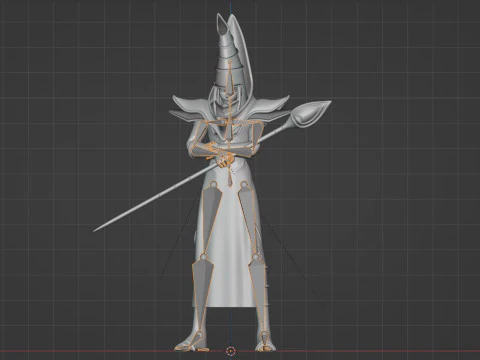 Dark Magician - Monstros de duelo YuGiOh Modelo 3D