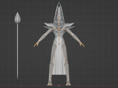 Dark Magician - Monstros de duelo YuGiOh Modelo 3D