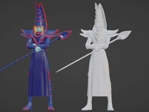 Dark Magician - YuGiOh Duel Monsters 3D Model