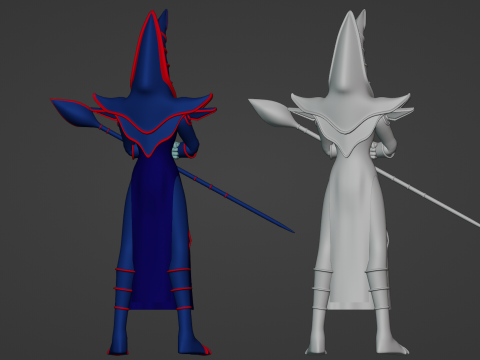 Dark Magician - YuGiOh Duel Monsters 3D Model