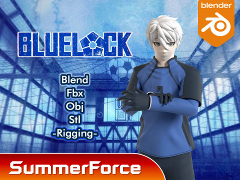 Seishiro Nagi - Blue Lock 3D Model