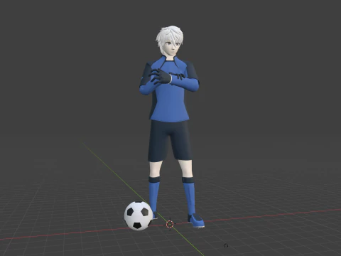 Seishiro Nagi - Serrure bleue Modèle 3D