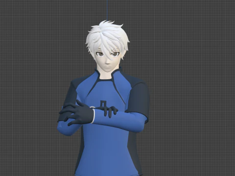 Seishiro Nagi - Serrure bleue Modèle 3D