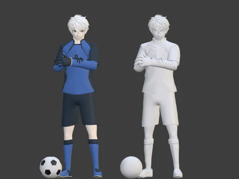 Seishiro Nagi - Serrure bleue Modèle 3D
