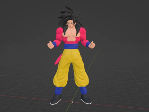 Goku Super Saiyan 4 - Dragonball GT 3D Model