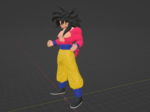 Goku Super Saiyan 4 - Dragonball GT Modello 3D