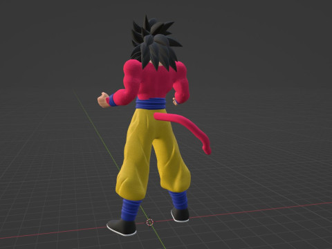 Goku Super Saiyan 4 - Dragonball GT Modello 3D