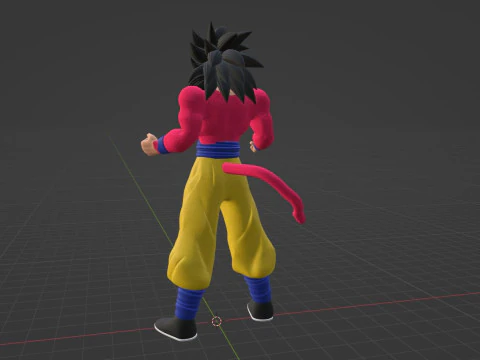 Goku Super Saiyan 4 - Dragonball GT 3D Model