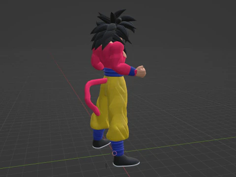 Goku Super Saiyan 4 - Dragonball GT 3D Model