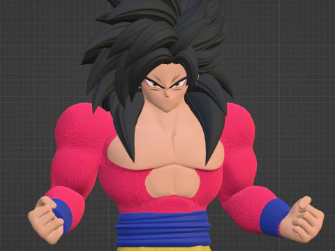 Goku Super Saiyan 4 - Dragonball GT 3D Model