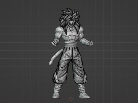 Goku Super Saiyan 4 - Dragonball GT Modello 3D