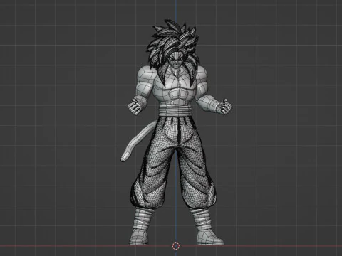 Goku Super Saiyan 4 - Dragonball GT 3D Model