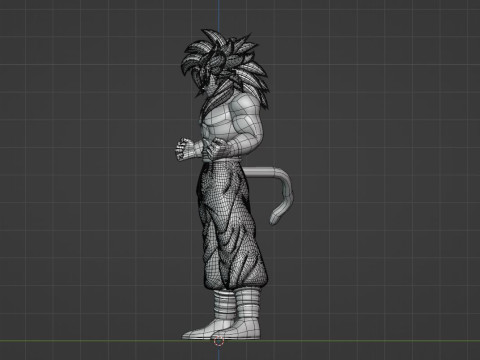Goku Super Saiyan 4 - Dragonball GT Modello 3D
