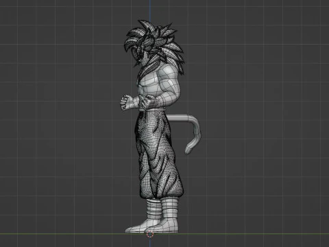 Goku Super Saiyan 4 - Dragonball GT 3D Model