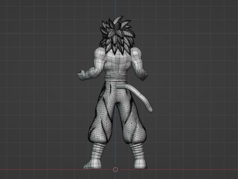 Goku Super Saiyan 4 - Dragonball GT Modello 3D