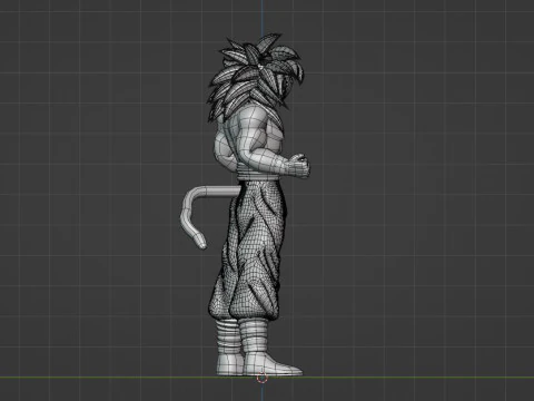 Goku Super Saiyan 4 - Dragonball GT 3D Model