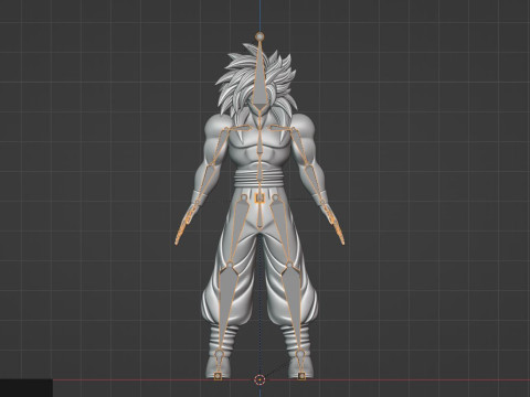 Goku Super Saiyan 4 - Dragonball GT Modello 3D