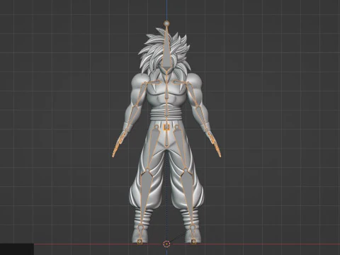 Goku Super Saiyan 4 - Dragonball GT 3D Model