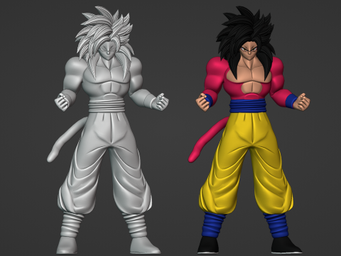Goku Super Saiyan 4 - Dragonball GT Modello 3D