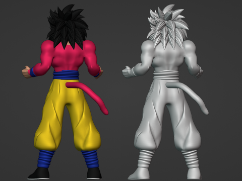 Goku Super Saiyan 4 - Dragonball GT Modello 3D