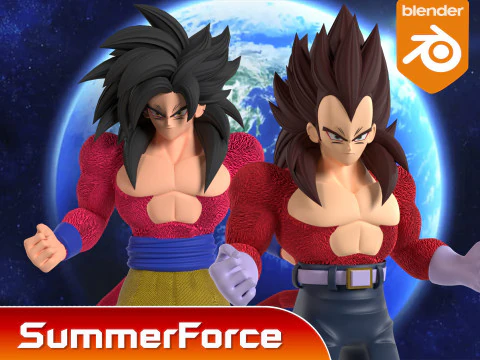 Vegeta Super Saiyan 4 - Dragonball GT 3D Model
