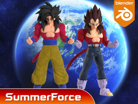 Vegeta Super Saiyan 4 - Dragonball GT Model 3D