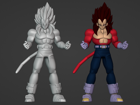 Vegeta Super Saiyan 4 - Dragonball GT Model 3D