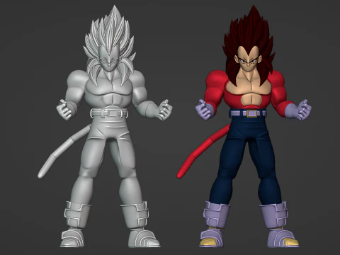 Vegeta Super Saiyan 4 - Dragonball GT 3D Model