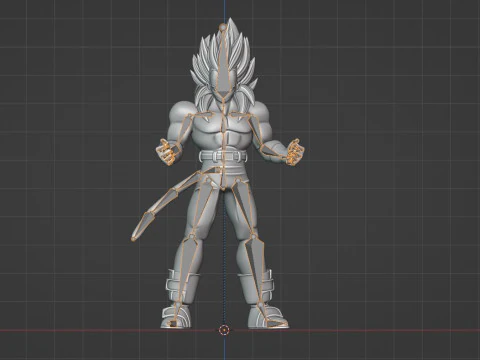 Vegeta Super Saiyan 4 - Dragonball GT 3D Model