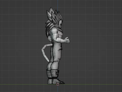 Vegeta Super Saiyan 4 - Dragonball GT 3D Model